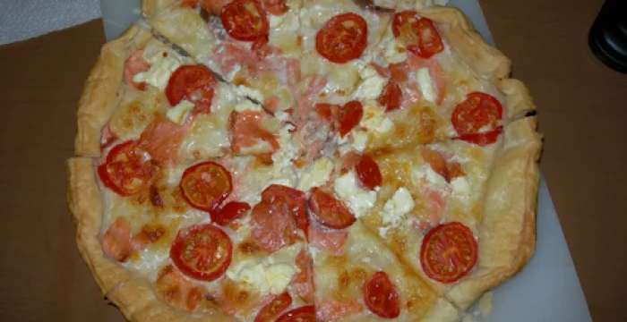 Torta salmone e pachino